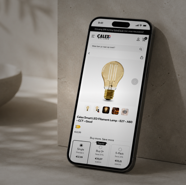 Calex Holland storefront mockup